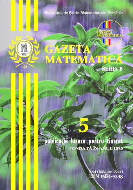 					View Vol. 126 No. 5 (2021): Gazeta Matematica - seria B nr. 5/2021
				